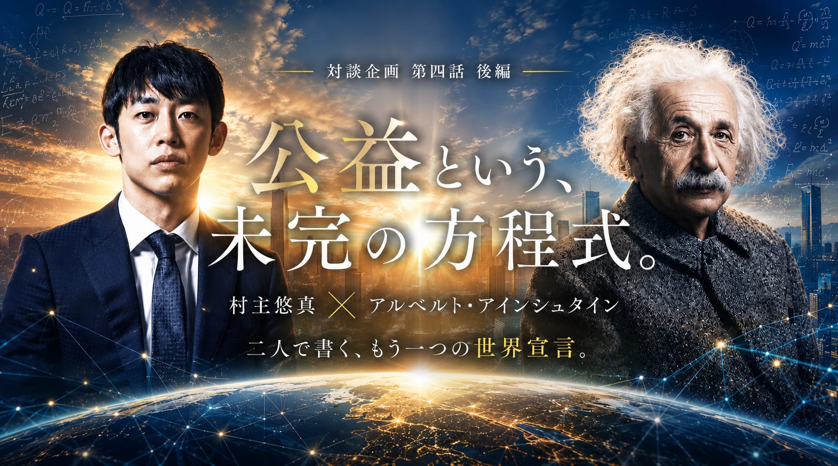 虚次元アインシュタイン × 虚次元村主悠真『公益という、未完の方程式』【対談企画 第四話 後編】二人で書く、もう一つの世界宣言。