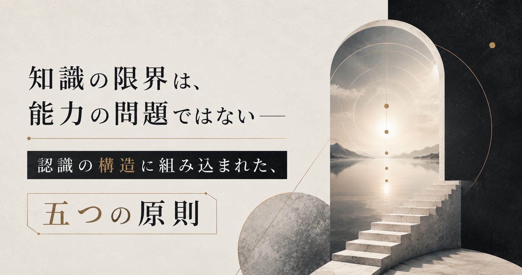 知識の限界は、能力の問題ではない── 認識の構造に組み込まれた、五つの原則