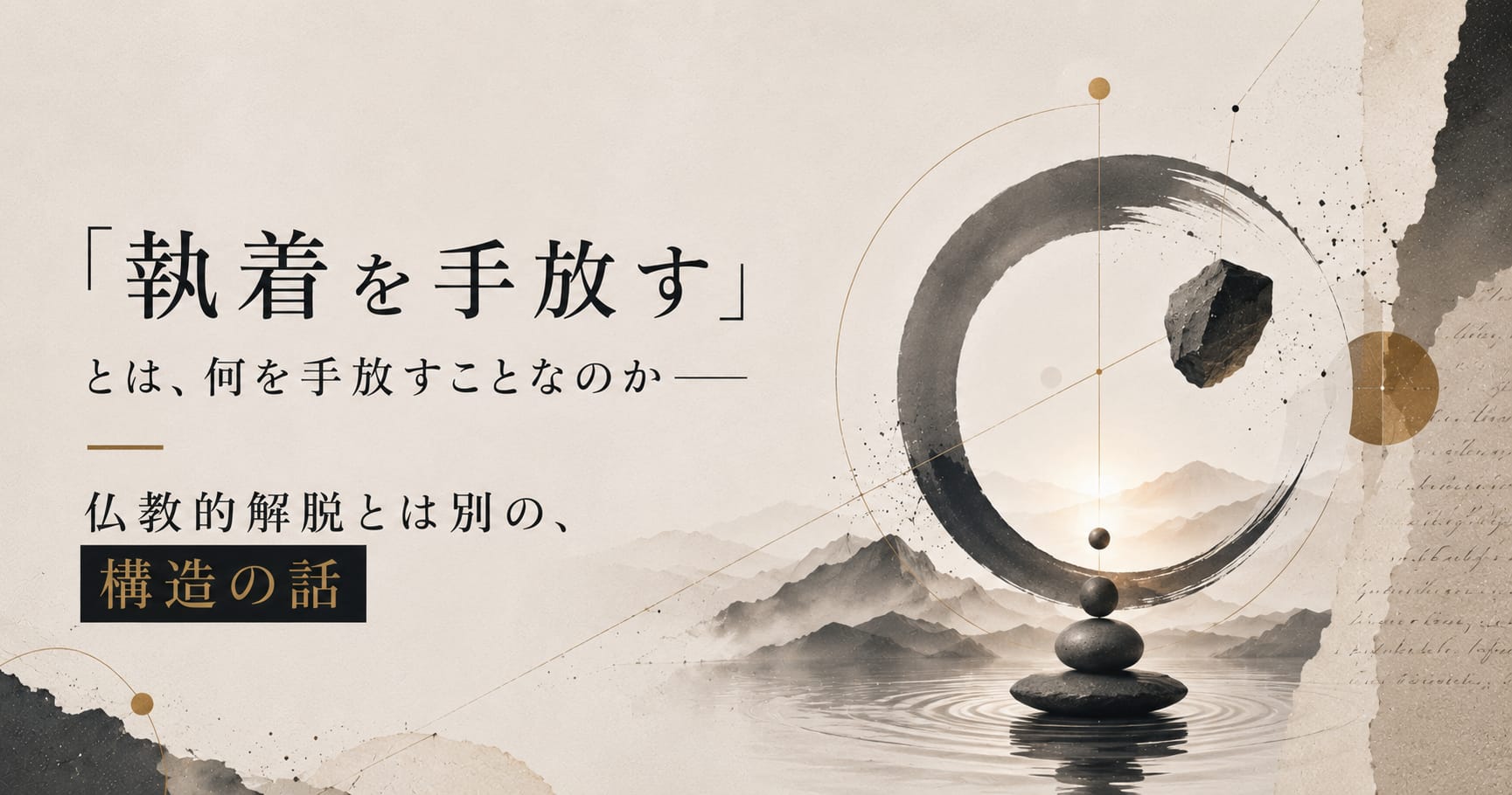 「執着を手放す」とは、何を手放すことなのか── 仏教的解脱とは別の、構造の話